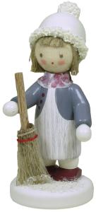 Flade Mädchen mit Reisigbesen  (Flade 5418) Mädchen mit Reisigbesen